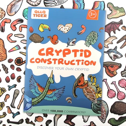 QLLQTIGER Cryptid Construction Kit Monster Magnet Fridge Toys Magnetic Creature Creation Kit 100 Pieces Rubber Fantastical Whimsical Playful