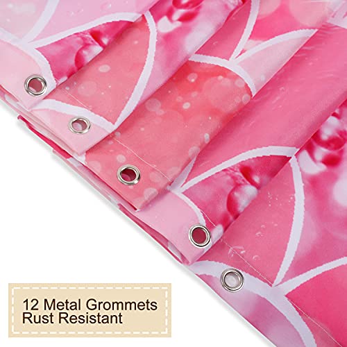 Rosielily Mermaid Scale Shower Curtain, Mermaid Shower Curtain, Ocean Themed Shower Curtain, Pink And Blue Shower Curtain, Fantasy Girls Bathroom Decor With 12 Hooks, 72''W X 72''H #TOP3