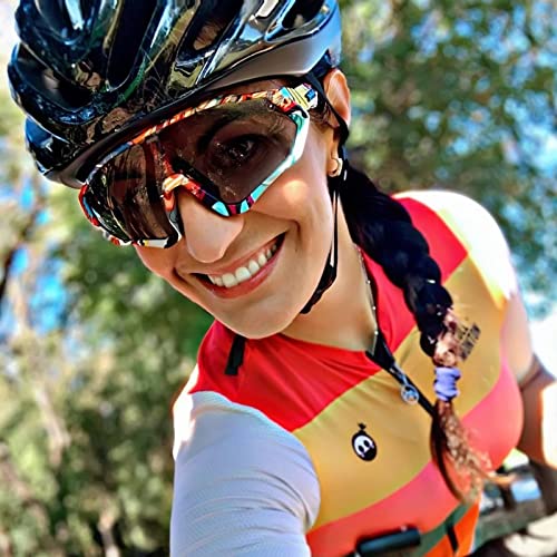 Image of KAPVOE Photochromic Cycling Glasses Men Women Mountain Bike Sunglasses Clear MTB Bicycle Riding - Pack of 1