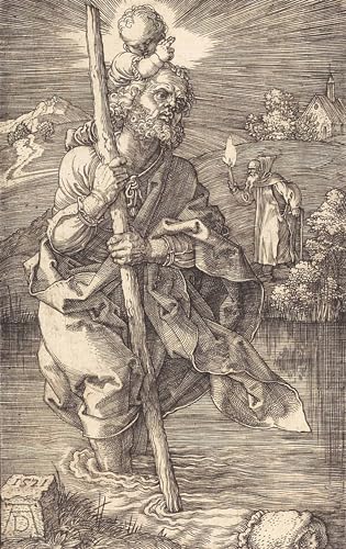 Tableaux Peinture Graffiti Saint Christophe - Impression d'Art Dürer Premium 60x90