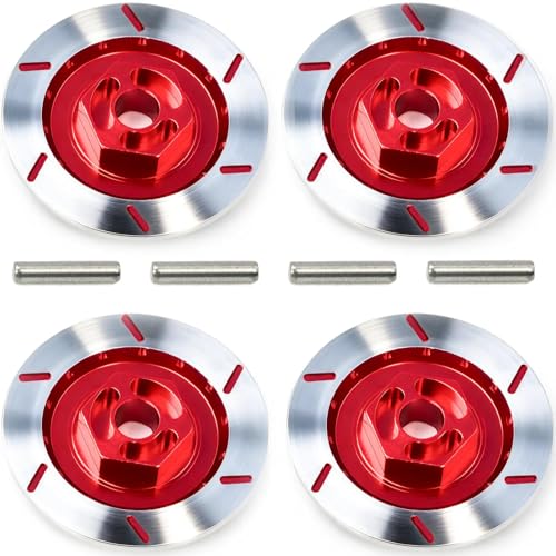 Fraizoe RC Brake Discs with 12mm Hex Hub for 1/10 Scale RC Cars - Aluminum Alloy Upgrade Kit for Drift, On-Road Car - CNC Machined Performance Part...