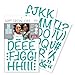 Sei 1 3/4-inch Friendly Flock Letters Iron-on Transfer, Turquoise, 3-Sheet