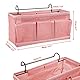 IGNPION Net Nachttisch-Hängeaufbewahrung, Betttaschen, Körbe, Schlafsaal, Bett-Organizer, Caddy Mehrzweck-Hänge-Aufbewahrungstasche für Zuhause, Büro, Schule, Wohnheim, Krankenhaus, Rosa