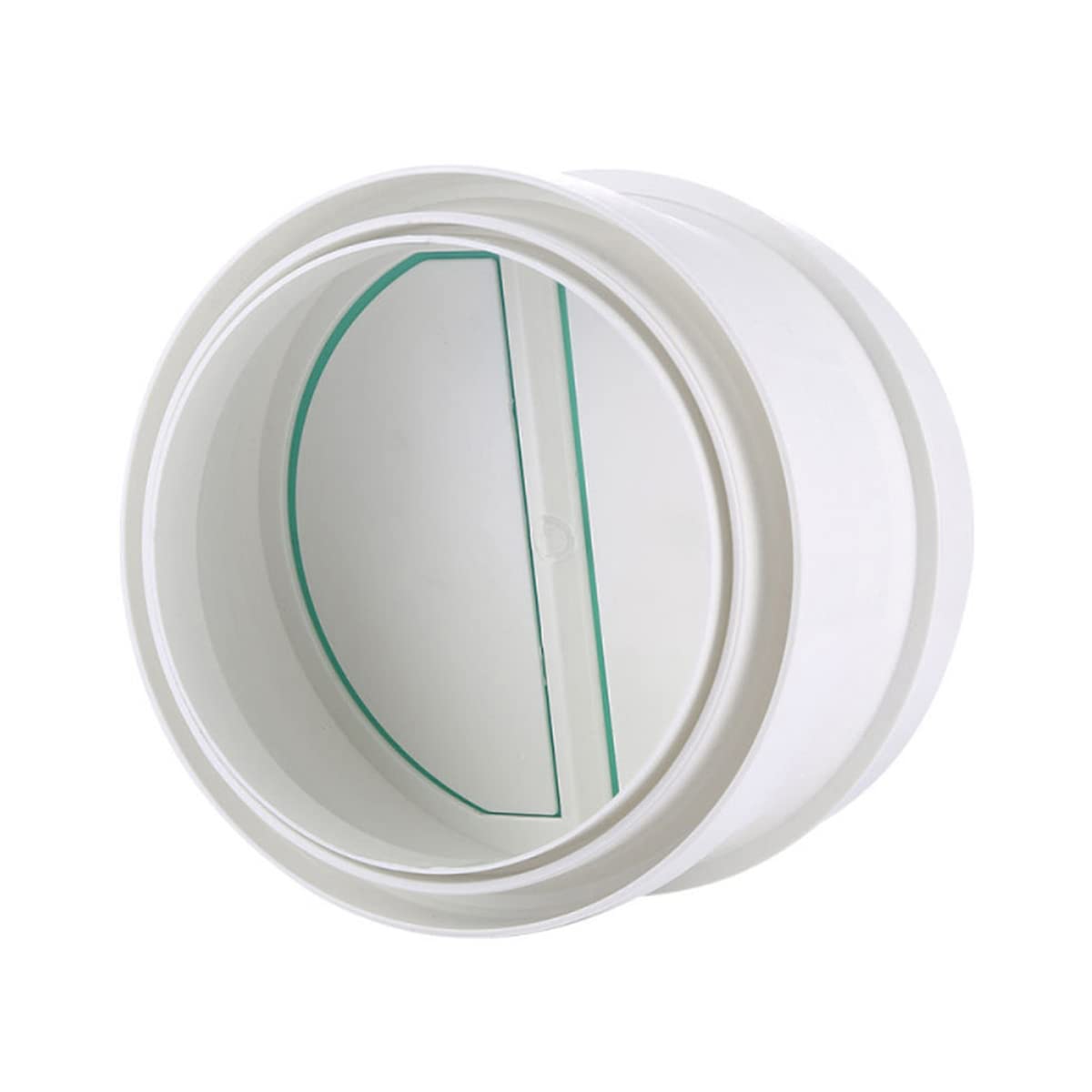 Dezaro 160Mm Connector With Backdraft Shutter, 160 Mm Pvc Ducting Pipe Non Return Valve, Non-Return Damper Flap To Connect Duct Pipe Or Flexible Hose Pipe,