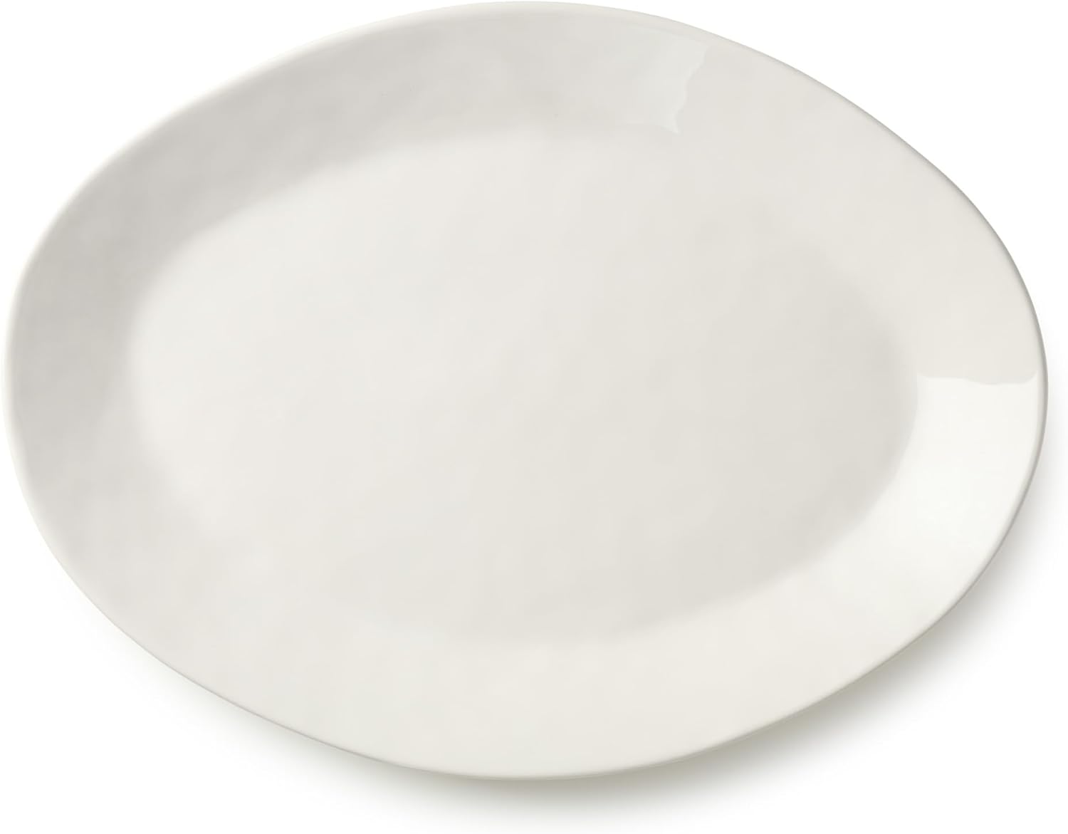 Linen Cream Stoneware Oval Platter 16"x12" – Neutral Cream Glazed Serving Platter for Roasts, Veggies, Appetizers & Holiday Meals – Modern Farmhouse Dinnerware, Durable & Elegant