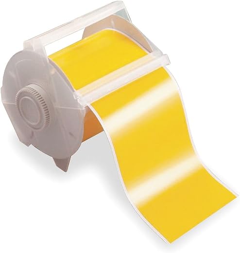 Brady GlobalMark B-595 - Vinyl - Yellow - Roll (10.2 cm x 30.5 m) 1 Roll(s) Tape - for GlobalMark 2 Color & Cut, GlobalMar...
