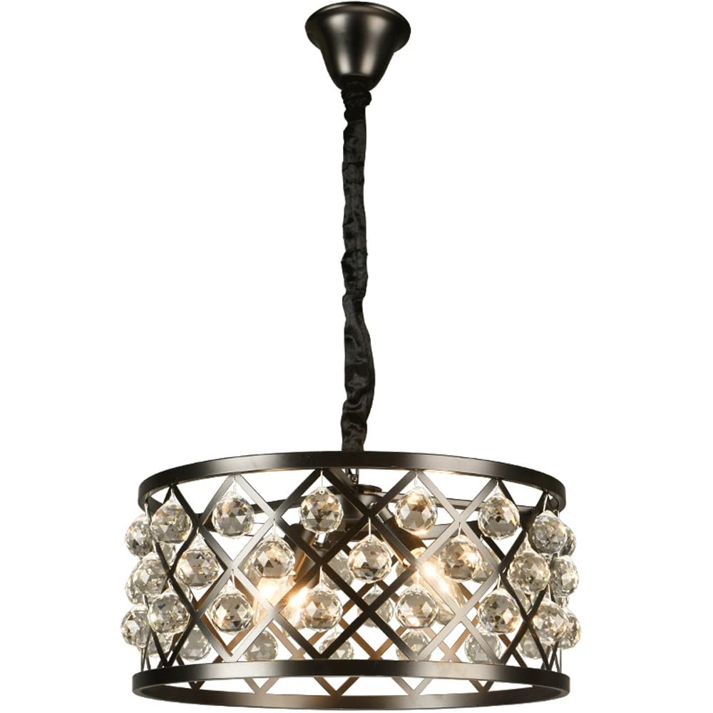 KXEcoLife Traditional Pendant Light Postmodern Hanging Lamp Black Suspension Lighting Fixture for Kitchen, Dining Room, Barn, Entryway, Restaurant(4-Lights)