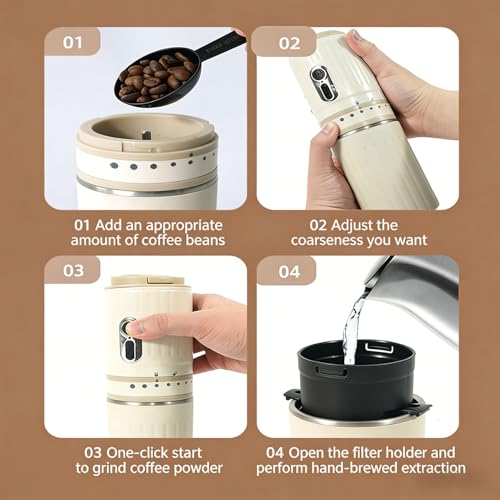 Cafetera Portátil con Molinillo Compacta 2900 cm3 miniatura 7
