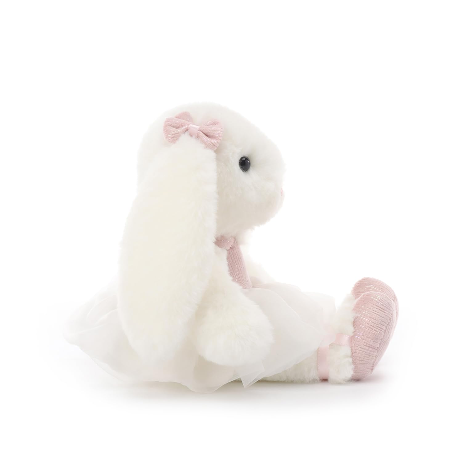 Apricot Lamb Pink Ballet Rabbit Bunny Plushies Stuffed Animals for Baby Girl and Boy Soft Cute Plush Toys for Kids 6.7 Inches - Image 3