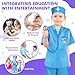 IVENRXIU Doctor Kit for Kids, 17 Pcs Medical Play Set with Bag and Dress Up Costume for Toddlers 3-5, Pretend Play Toys for Kids Boys and Girls, Halloween Christmas Birthday Gifts