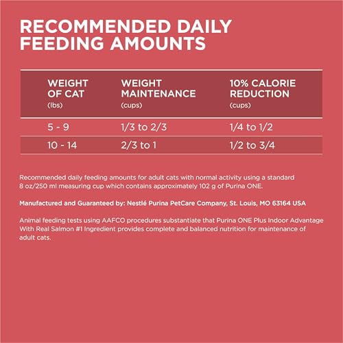 Image of Purina ONE Natural Low Fat, Indoor Dry Weight Control High Protein Cat Food Plus Indoor Advantage With Real Salmon - 16 lb. Bag