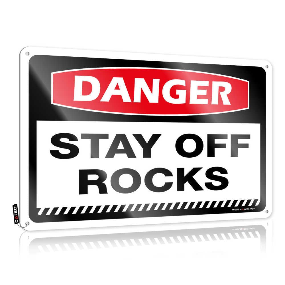 Danger Stay Off Rocks Decor Emo Room Decor Decorative | Scandinavian Accessory Hanging Art For Man Cave Living Room(30X40CM)