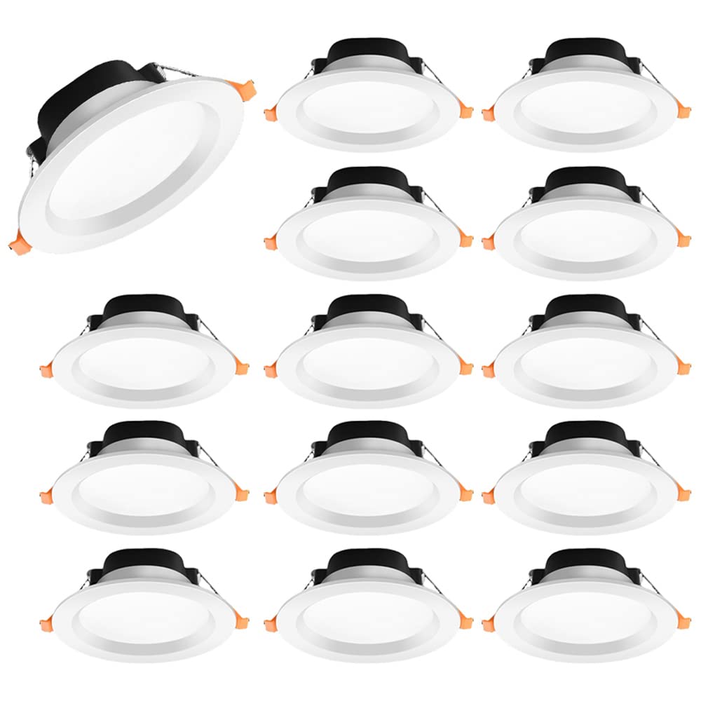 GTHTUHFD Set Of 14 Led Canless Downlight 3W 7W 9W 12W 21W 24W Retrofit Spotlight Flush Mount Panel Light 2.5-8 Inch Wafer Recessed Led Light For Backlight,7w-6000k