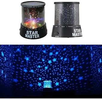 Star Master Pilli Gökyüzü Projeksiyonlu Led Renkli Yıldızlı Tavan Işık Yansıtma Gece Lambası