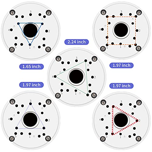 Universal Bullet Security Camera Junction Box Mount Bracket(8 Pack),Waterproof Aluminum Junction Box for IP Camera Electric Enclosure, Indoor/Outdoor Wall Ceiling Mount Hide Cable Junction Base Boxes