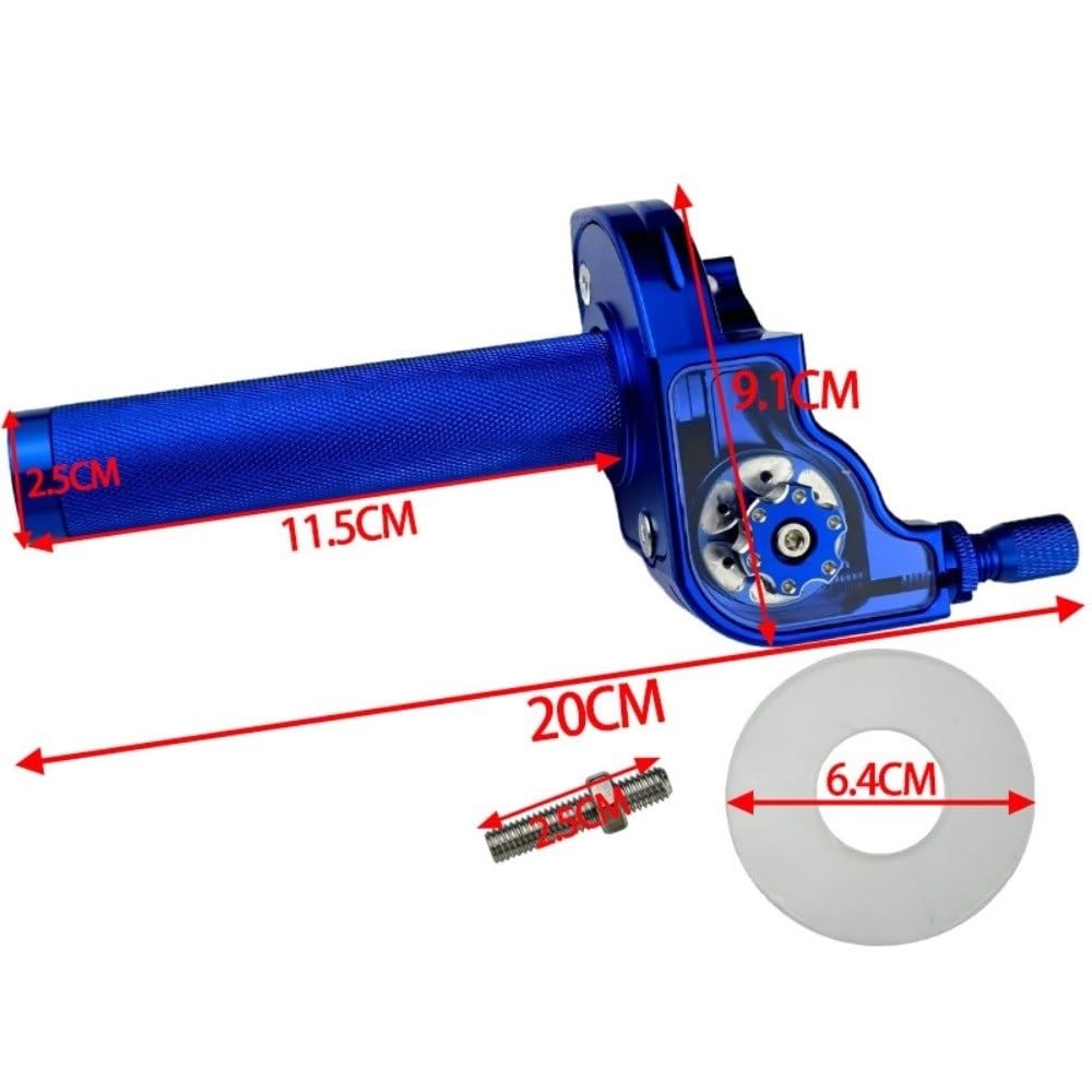 Acelerador De Aluminio Universal 22mm M10 * 1,5 Empuñaduras Manillares Gas Giro Rápido Motocicleta Rotativa
