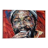 American Soul And R&B Singer, Songwriter And Musician Marvin Gaye Life Art Poster Canvas Painting Poster Wall Art Decorative Picture Prints Modern Decor Framed-unframed 12x18inch(30x45cm)