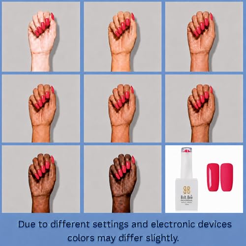 Image of Bolt Bee Orange Red Color Gel Nail Polish Soak Off UV Gel 15ML DIY at Home Manicure Salon Nail Art