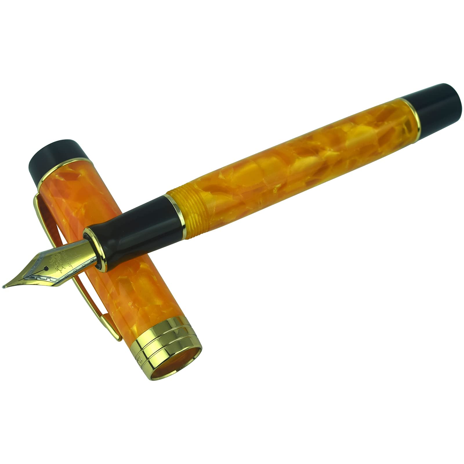 Amazon | Jinhao センチュリーシリーズ 100万年筆 オレンジ大理石