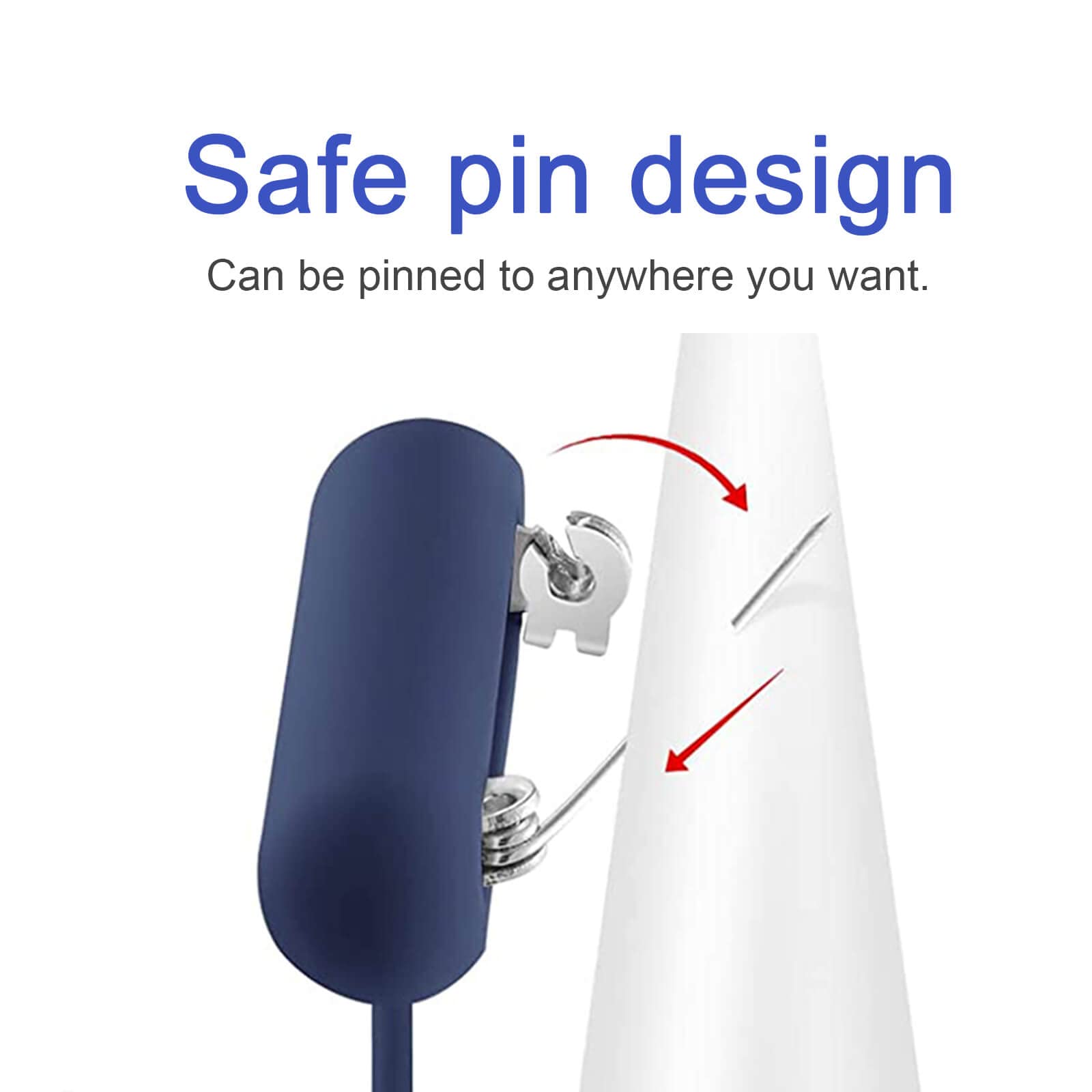 2-Pack Hidden AirTag Cases With Safety Pin For Kids (Gray & Pink)