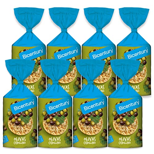 Bicentury - Tortitas de maíz sabor olivas y cebollino (8 unidades)
