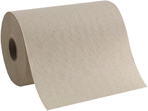 Envision - Toallas de papel, rollo de 8 pulgadas x 350 pies, marrón, bolsa de polietileno protegida (1 rollo individual)