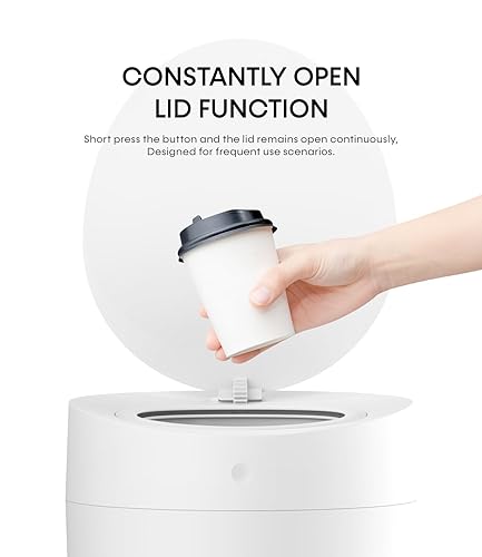 Miniatura 4 de TOWNEW T AIR ONE - Bote de basura inteligente automático de 2.6 galones con autosellado y cambio automático, cubo de basura recargable activado por