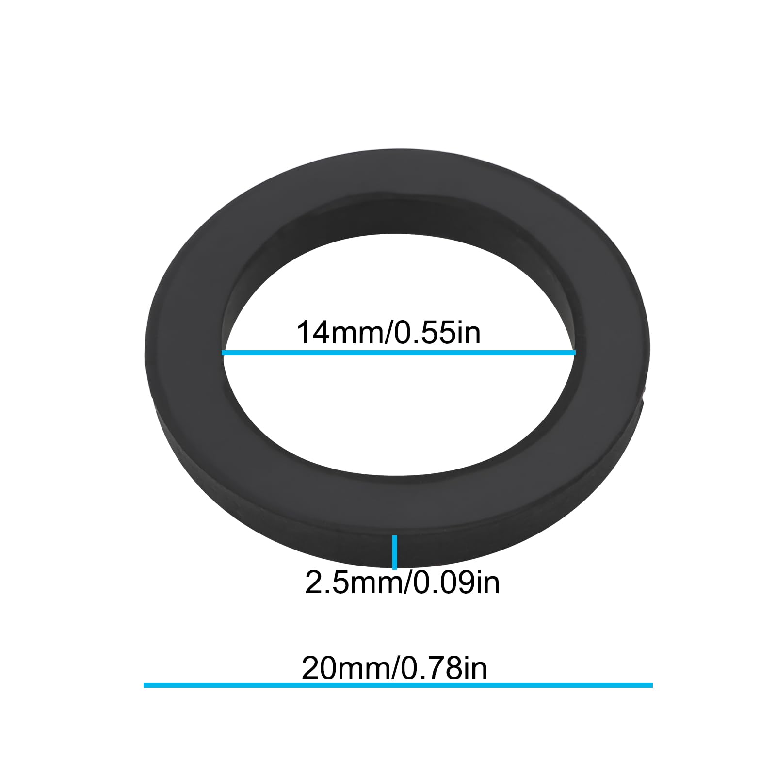 YINETTECH 10pcs Cassette Tape Deck Idler Tire 20x14x2.5mm Compatible with AKAI GX-75 GX-75 MKII GX-95 - Image 4