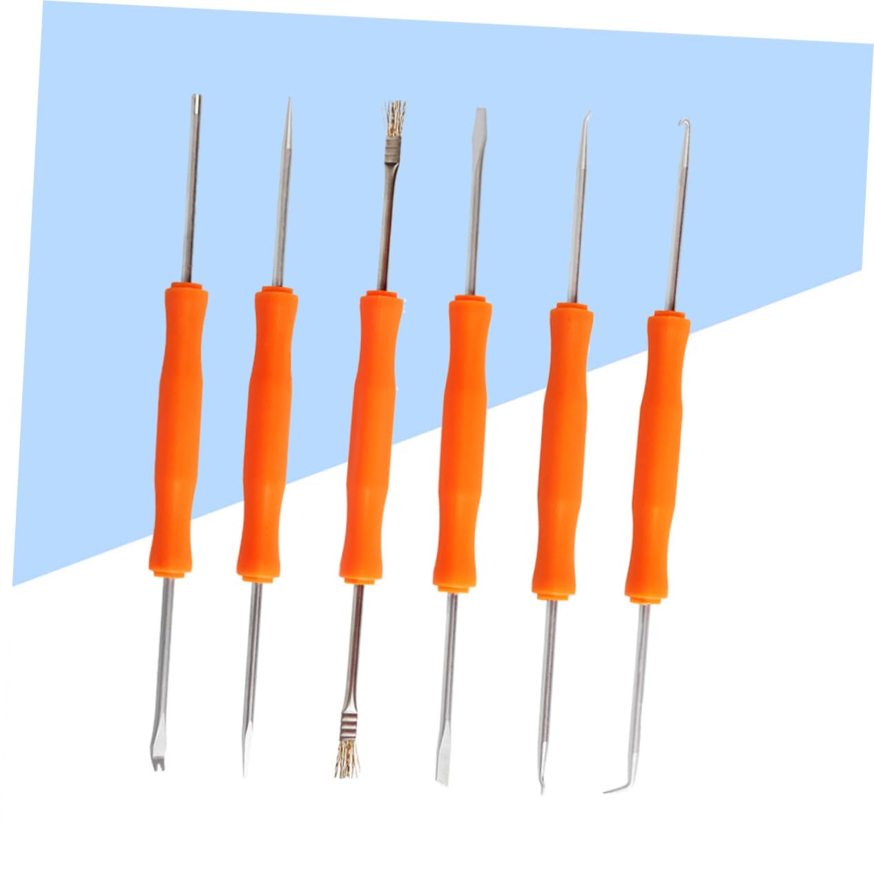 Angoily 6-in-1 Löthilfswerkzeugset für Leiterplatten mit Entlöthilfe Pcb Reinigungsset aus Metall Zubehör für Löten und Reparatur von Elektronik