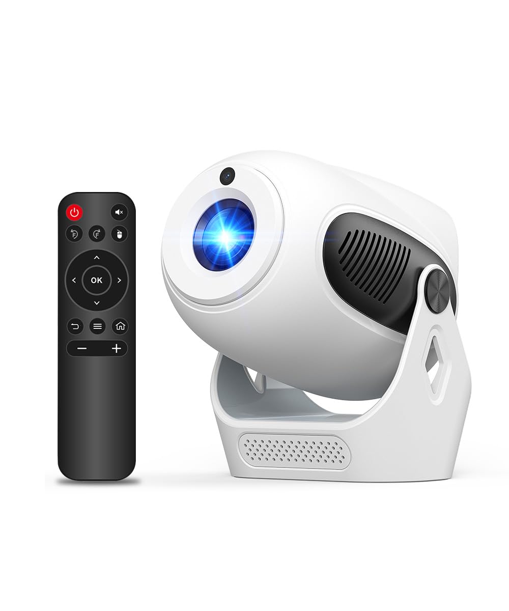 Photo 1 of ?Electric Focus?Projector with WiFi 6 and Bluetooth 5.0, Mini Portable Native 720P with 4K Support, Smart Proyector Built in Apps, Auto Vertical Keystone, Home Movie Projectors for Outdoor