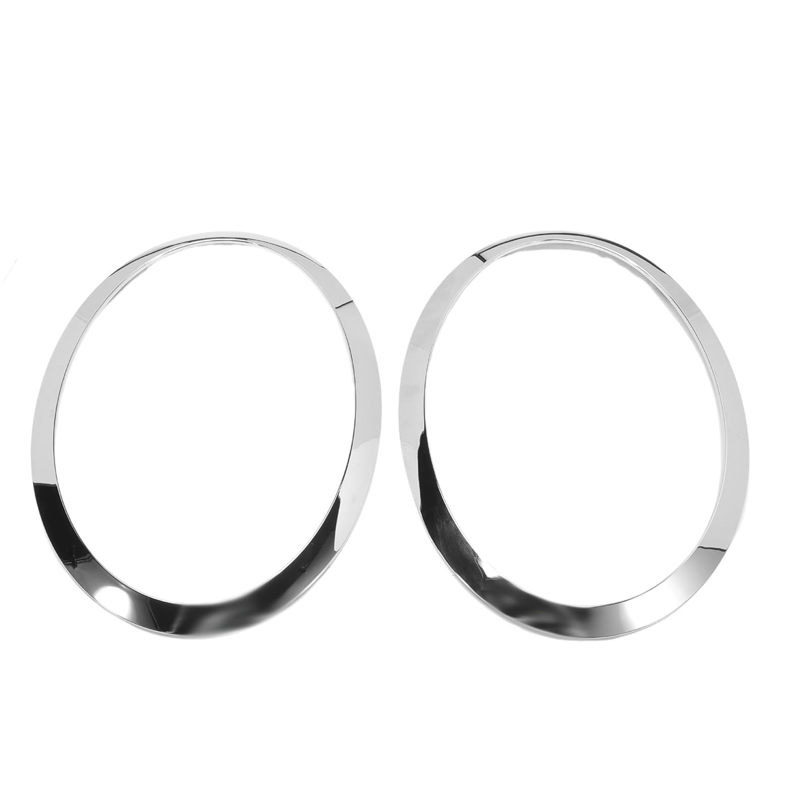2pacs Anello decorativo per faro compatibile con Mini Cooper F55 F56 F57 2014-2021 51137300631 51137300632 51712355791 51712355798 Argento