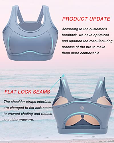 Image of RUNNING GIRL High Impact Sports Bras for Women,Racerback Running Bra Workout Crop Tank Tops Longline Sports Bra Push up