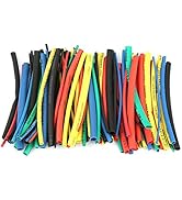 100 Pcs Gaines Thermorétractables, Thermorétractable Manchon Protection d'isolation Ignifuge Gain...