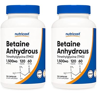 قبعات Nutricost البيتين اللامائية 1500 ملغ، 60 حصة لكل زجاجة 2 زجاجات