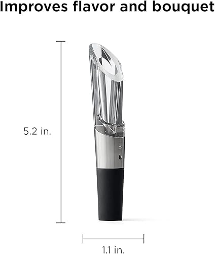 Miniatura 2 de Rabbit Aireador y vertedor de vino 11 x 11 x 52 pulgadas transparenteacero inoxidable