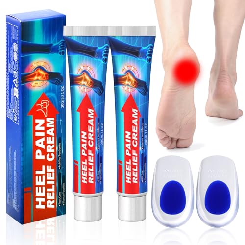 SPHERETRON 4 Stück Fersensporn Salbe Fersenpolster Fersen Salbe Fersenberuhigende Salbe Fersenschmerzcreme Fersensalbe Fersensporn Einlagen Fußpflege Set Schnelle Linderung Fußbeschwerden