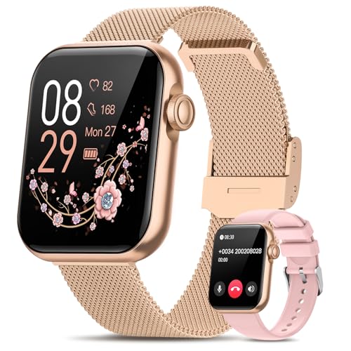 RUXINGX Montre Connectée Femme avec Appel, 1.83” Smartwatch avec 3 Bracelets, Fonction Féminine...