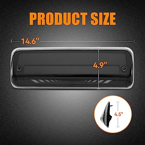 Image of Third 3rd Brake Light LED for 2004-2008 Ford F150, High Mount Rear Brake Lights Assembly for 04-08 F-150, Waterproof Center Cab Cargo Lamp Stop Light