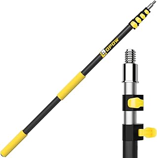 5-18 FT Long Telescopic Extension Pole, Multi-Purpose Aluminum Alloy Telescoping Rod with Universal Twist-on Metal Tip Flip-Lock Design, for Painting Cobweb Dusting, High Maintenance &Window Cleaning