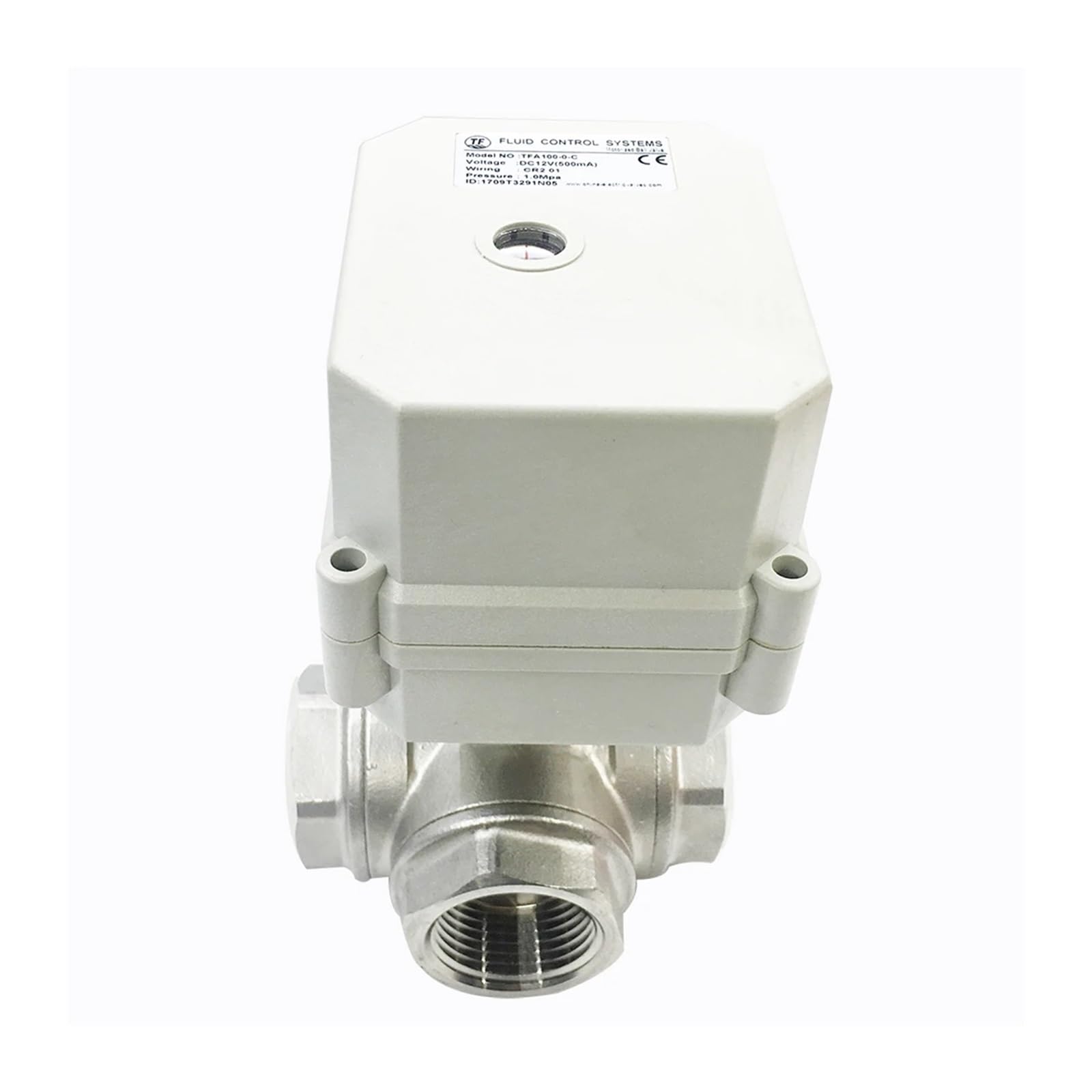 PXQCHAVLN AC110V-230V Power Failure Open/Close Valve 3 Way SS304 DN25 BSP/NPT 1'' Solenoid Valve For Water Control(L Port,CR202)