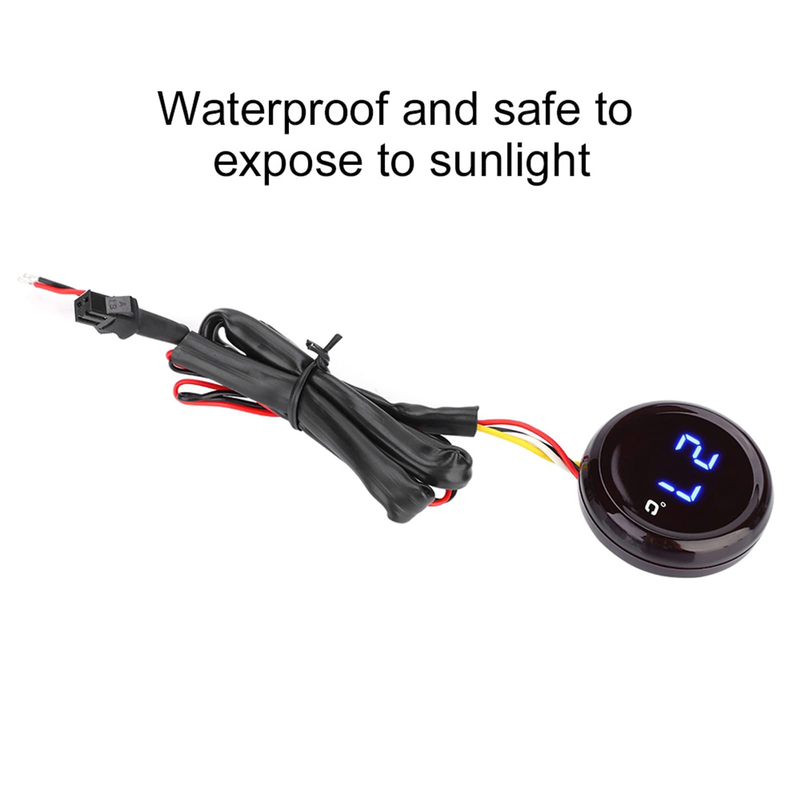 Naroote Termometro Digitale Indicatore Temperatura Acqua Moto Adatto per Adatto per per Racing Scooter Display LCD 12V (luce blu)