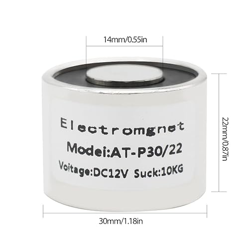 Miniatura 8 de 220LB220.5 lbs 1000N Sucker Imán eléctrico redondo Succión Holding Solenoide Elevación Cilindro Electroimán 3.150 x 1.496 in DC12V