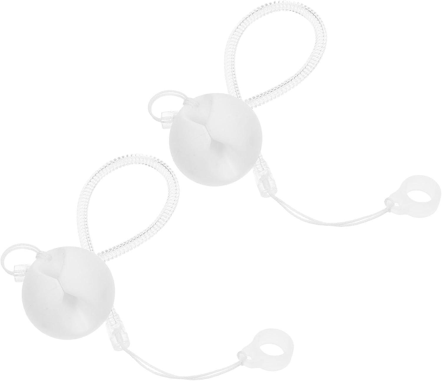Mikikit 2pcs Secure Grip Pen Holder Chain with Silicone Base Theft Tether for Desks Durable Nonslip Design for Offices Schools and Meetings