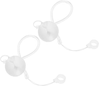 Mikikit 2pcs Secure Grip Pen Holder Chain with Silicone Base Theft Tether for Desks Durable Nonslip Design for Offices Schools and Meetings