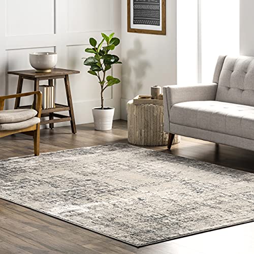 Tapete decorativo nuLOOM Aly Modern Abstract 9x12 Beige miniatura 1