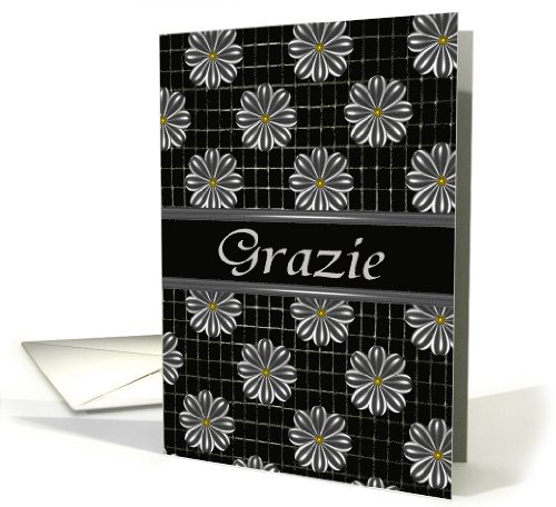 Italian Thank You (Grazie) Greeting Card
