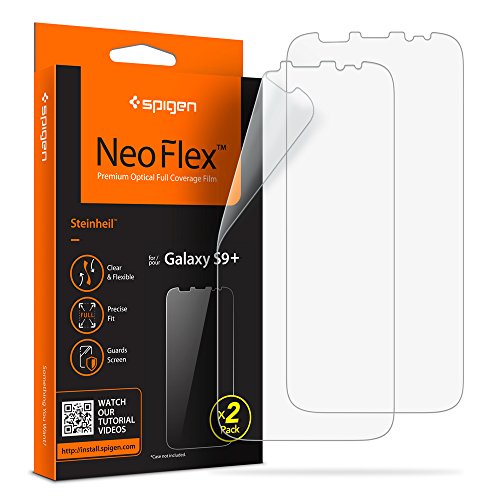 Spigen 593FL22900 - Protector de Pantalla (Protector de Pantalla, Samsung, Galaxy S9 plus, Resistente al Polvo, Resistente a rayones, Transparente, 2 Pieza(s))