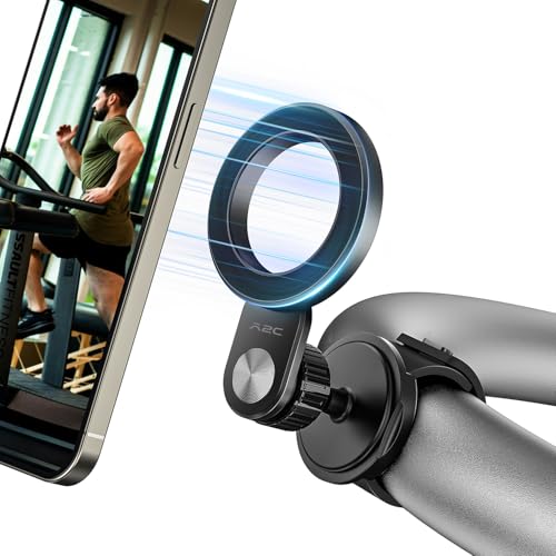 A2C Phone Holder for Peloton Bike Stroller Phone Holder with Strong Magnets Rotatable & Foldable Magnetic Phone Mount for Shopping Cart Treadmill Exercise Bike Compatible with iPhone & Android