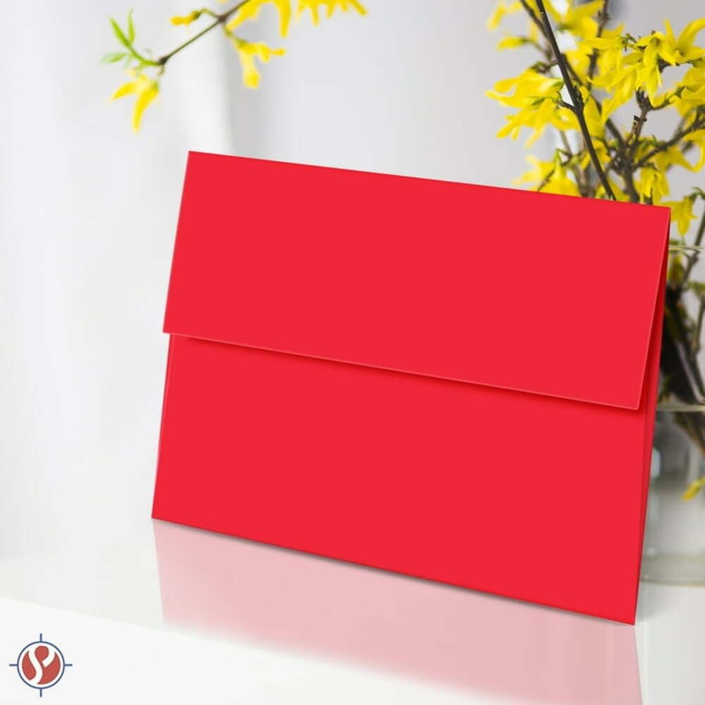 A2 Envelopes, 5 3/4 x 4 3/8–100 enveloppes – limitée papiers Marque enveloppes A2 Red