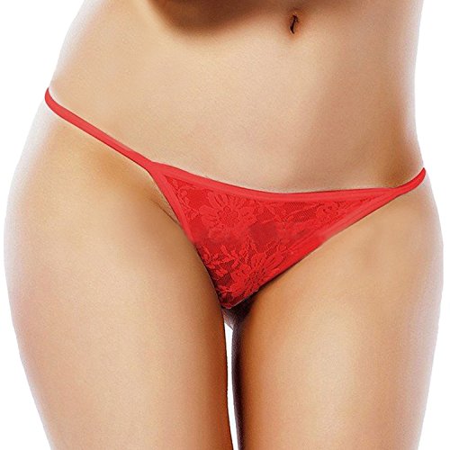 Simply Joshimo - Tangas para mujer (3 unidades, encaje sexy, tangas) Rojo rosso 38-38-40